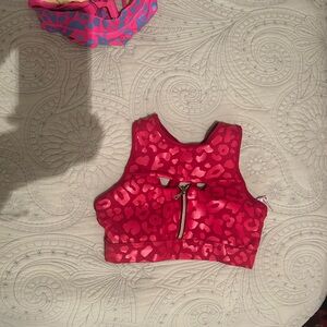 The Chestee Red and Pink Sports Bra